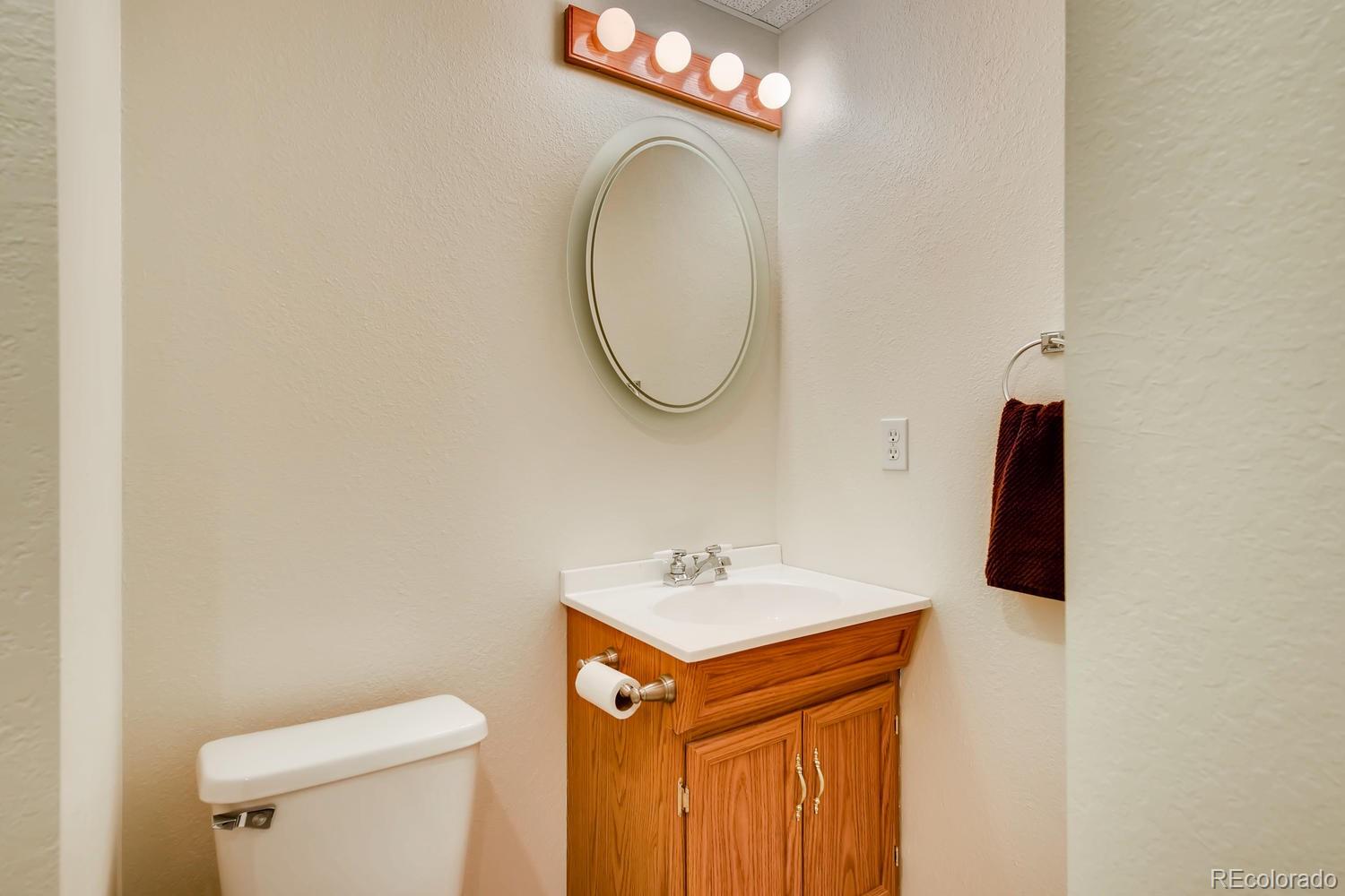 9840 South Castle Ridge Circle Highlands Ranch, CO 80129 - Photo 22 of 28 a bathroom with a sink and a mirror