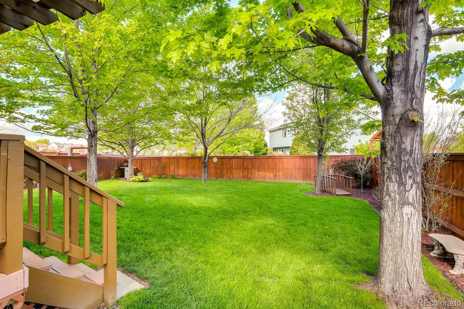 9840 South Castle Ridge Circle Highlands Ranch, CO 80129 - Photo 27 of 28 a view of backyard with green space