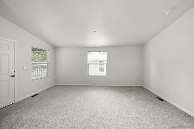 an empty room with a window