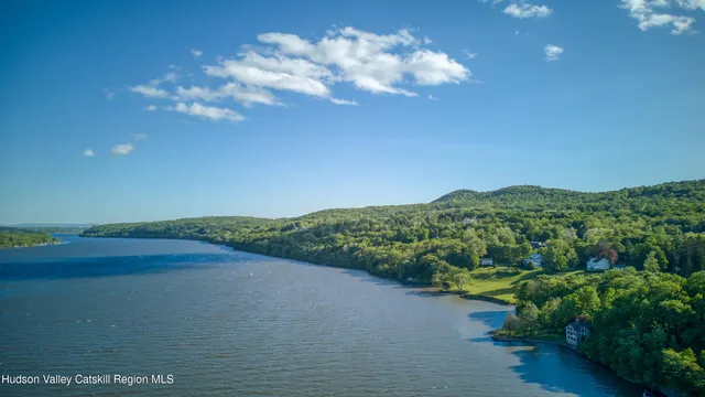 a view of a lake and mountain