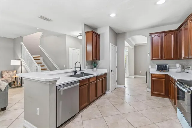 a workspace with furniture and window