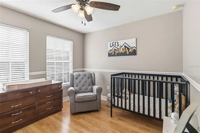 a view of a golf course with a lake view