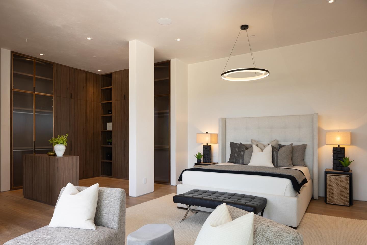 31 Poppy Lane Pebble Beach, CA 93953 - Photo 20 of 51 a bedroom with furniture and a chandelier