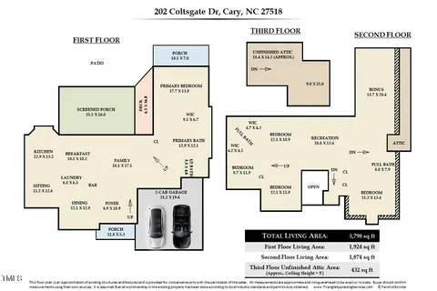 $975,000 | 202 Coltsgate Drive, Cary, NC 27518