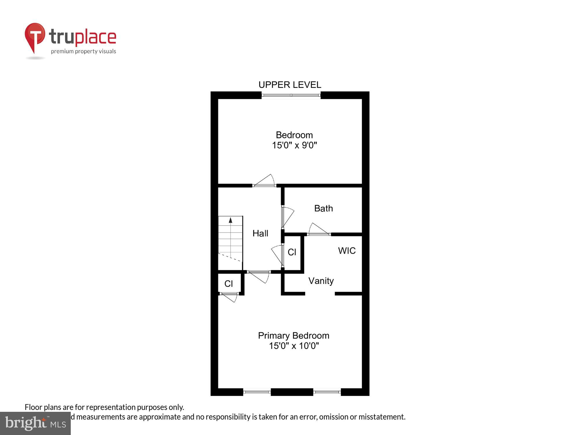 1637 Fieldthorn Drive Reston, VA 20194 - Photo 37 of 41 Upper level (labels & measurements)