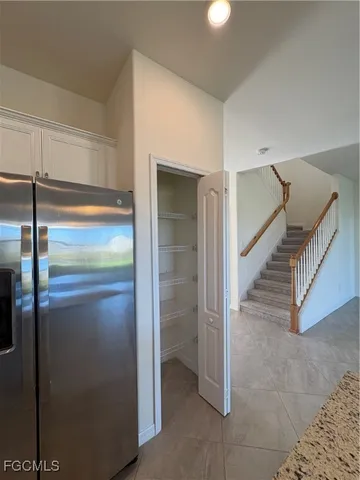 a view of hallway with stairs