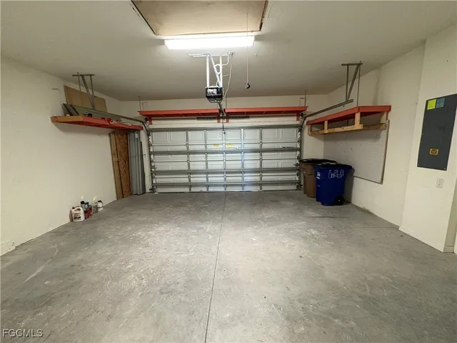 a view of a garage room