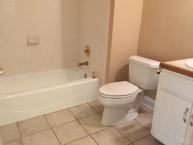 a bathroom with a toilet and a bathtub