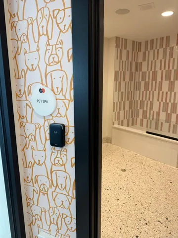 a room with a table and chairs