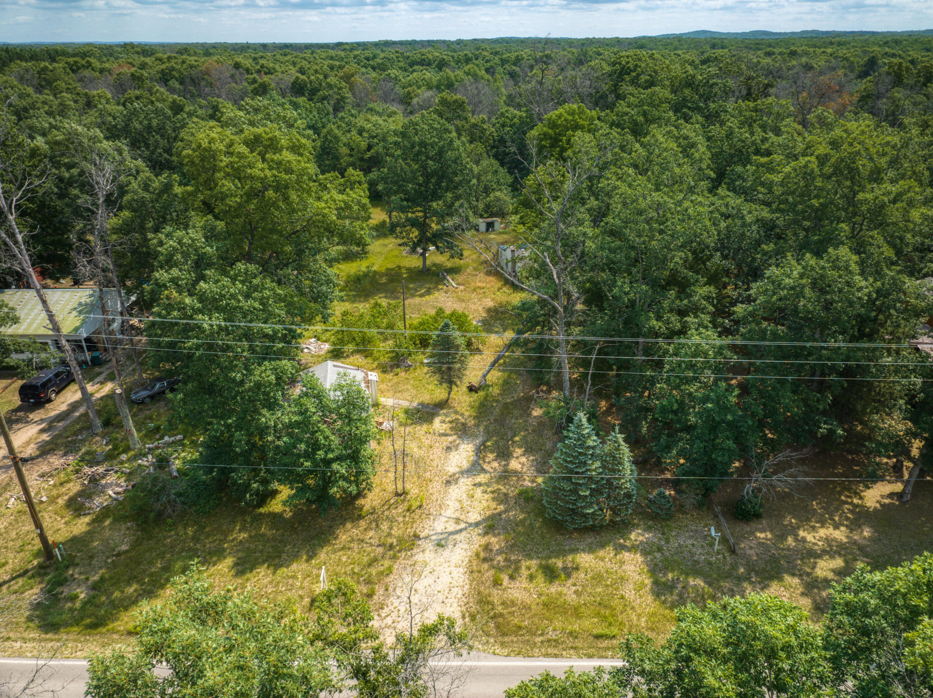 10130 North Brooks Road Irons, MI 49644 - Photo 13 of 20 aerial view from road
