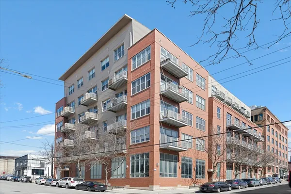 a front view of a building
