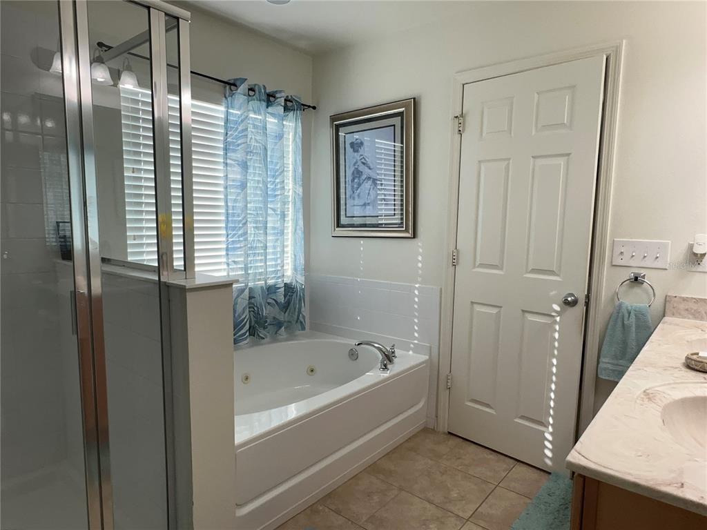 Undisclosed Address Tavares, FL 32778 - Photo 14 of 29 a bathroom with a bathtub and a shower