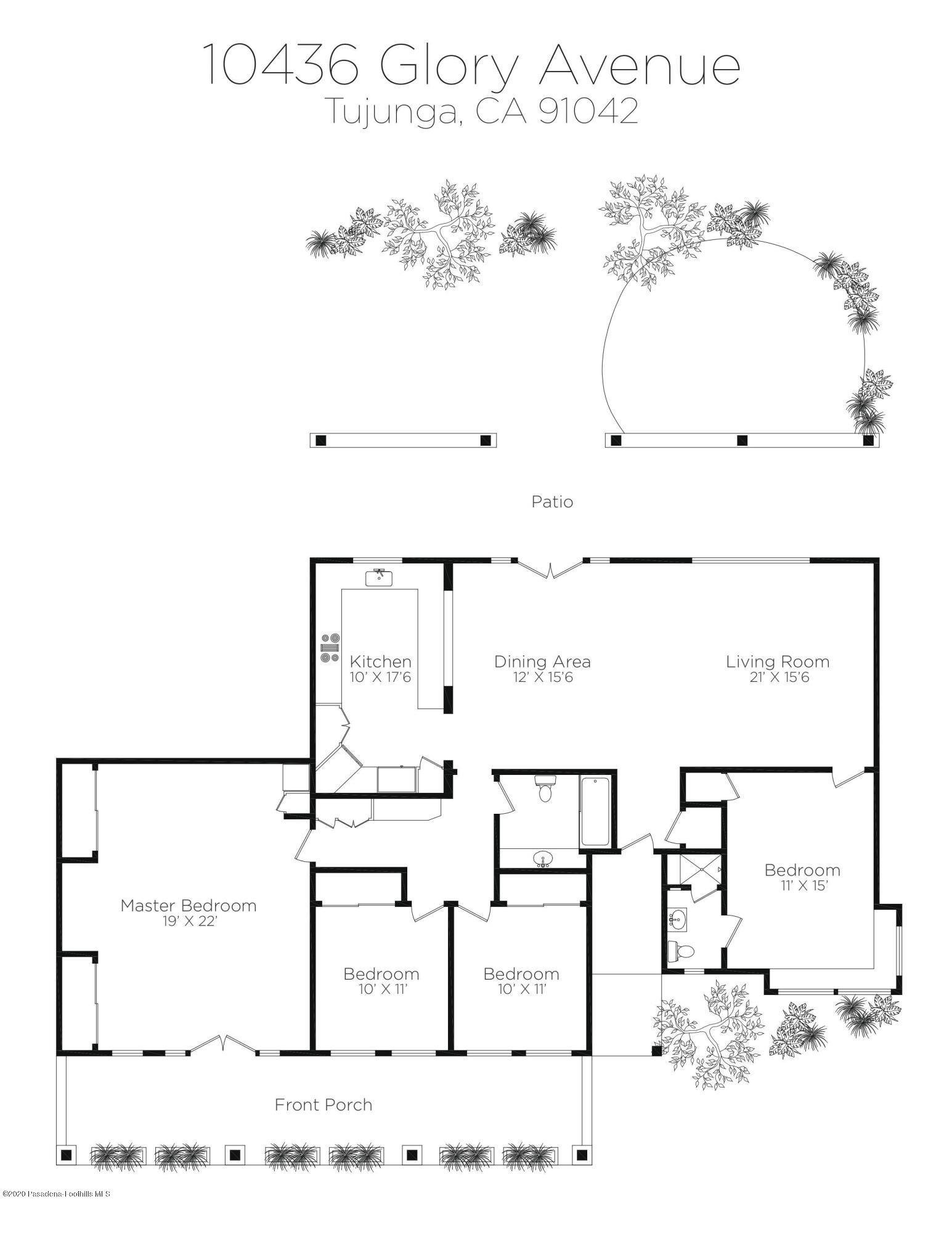 10436 Glory Avenue Tujunga, CA 91042 - Photo 17 of 17 Floor Plan JPG