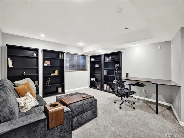 a living room with furniture and a couch