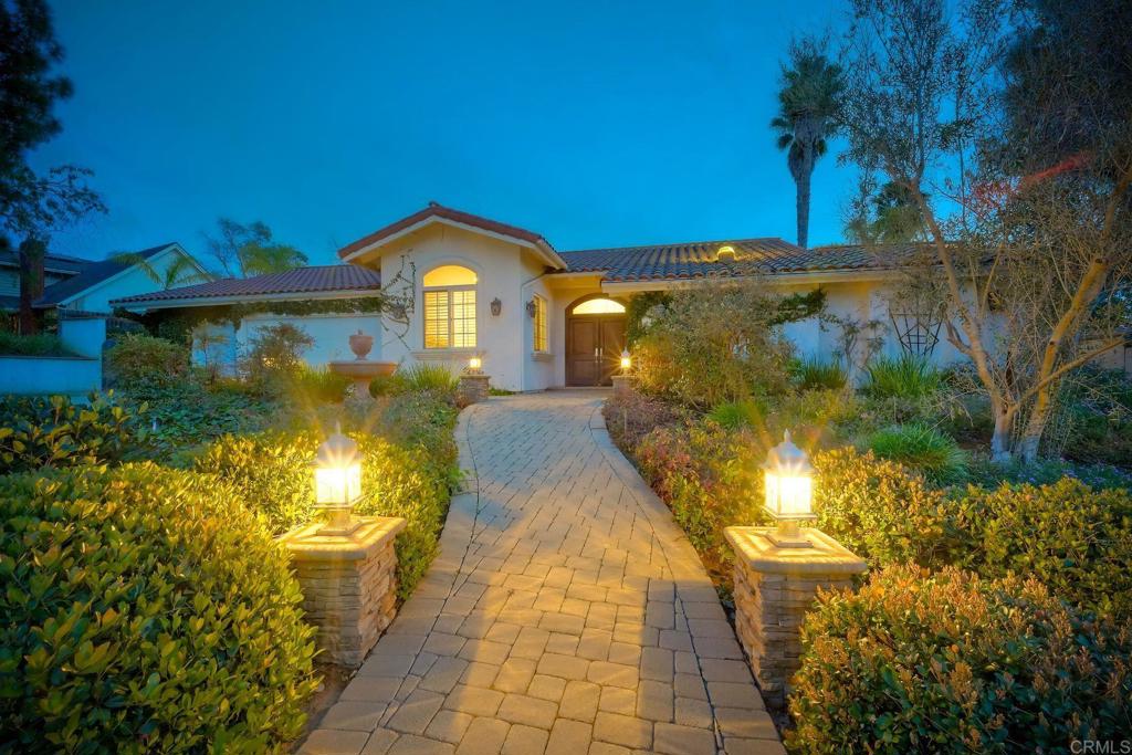 13253 Edina Way Poway, CA 92064 - Photo 2 of 55 Stone pavers for driveway and walkways, mature landscaping, outdoor lighting