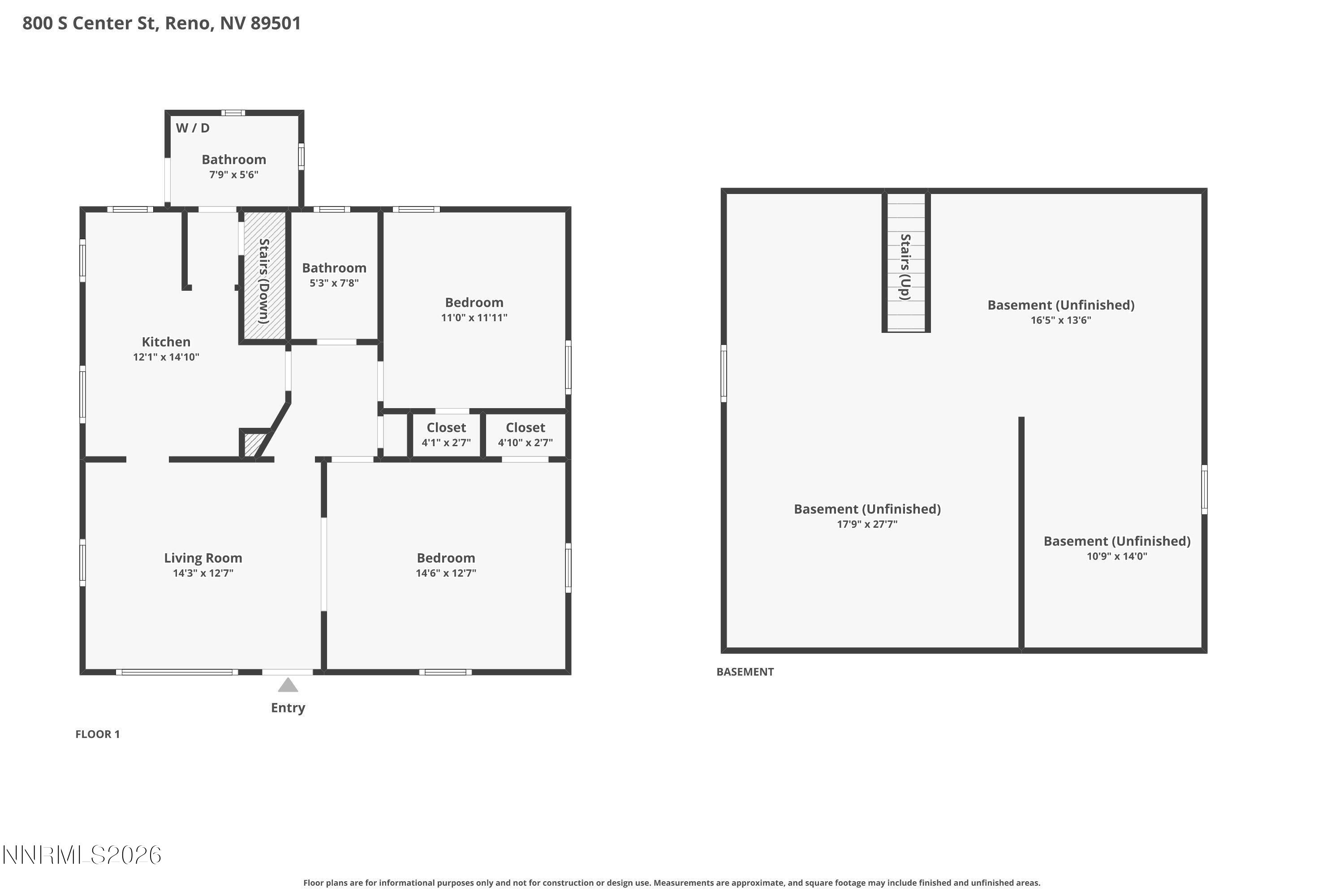 800 South Center Street Reno, NV 89501 - Photo 21 of 21 Floorplan
