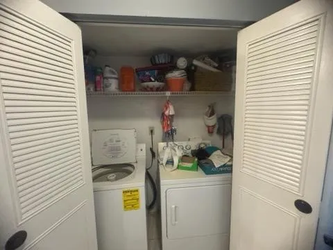 a room with storage and utility