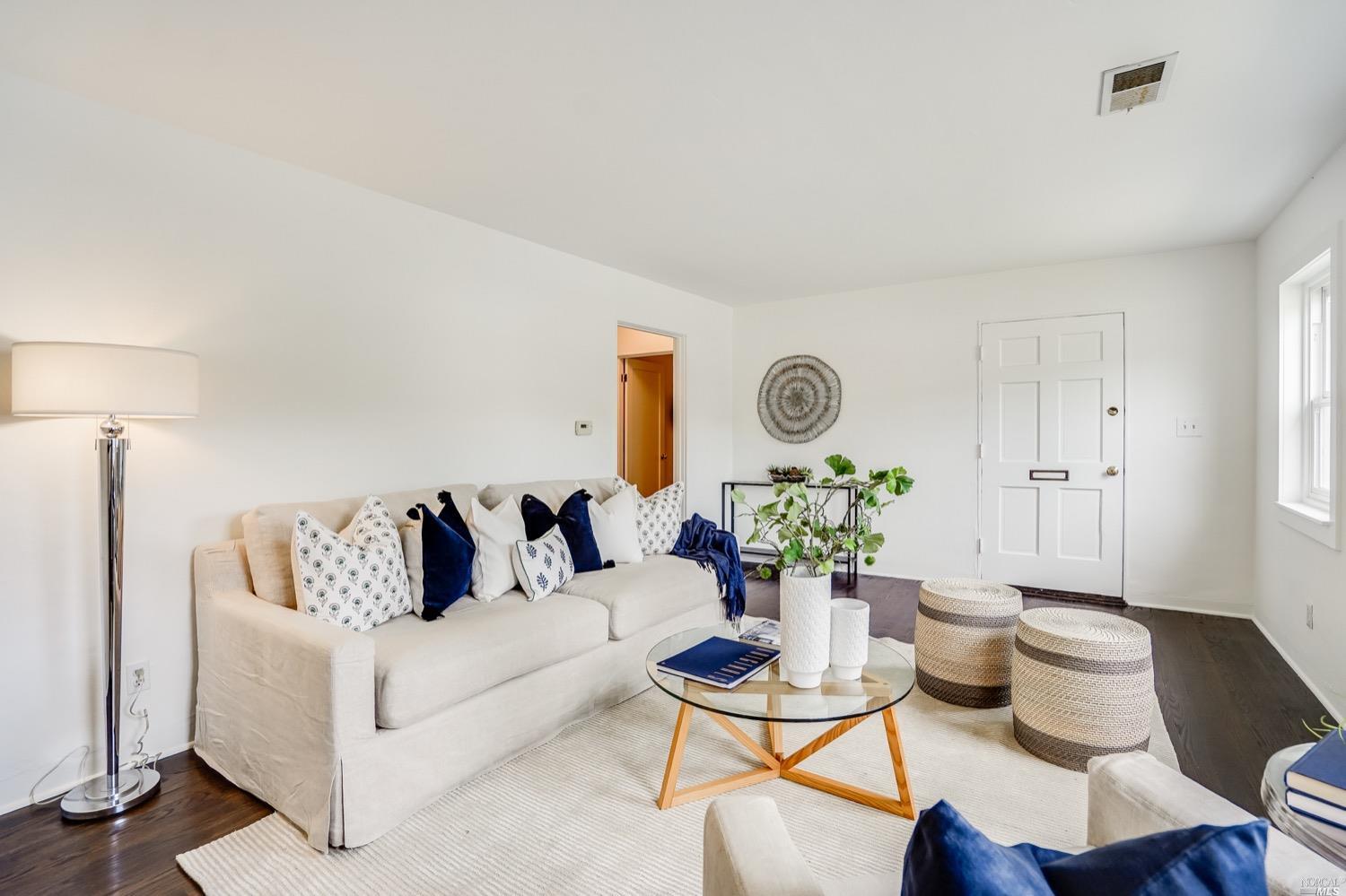 78 Nelson Avenue Mill Valley, CA 94941 - Photo 7 of 21 a living room with furniture and a wooden floor