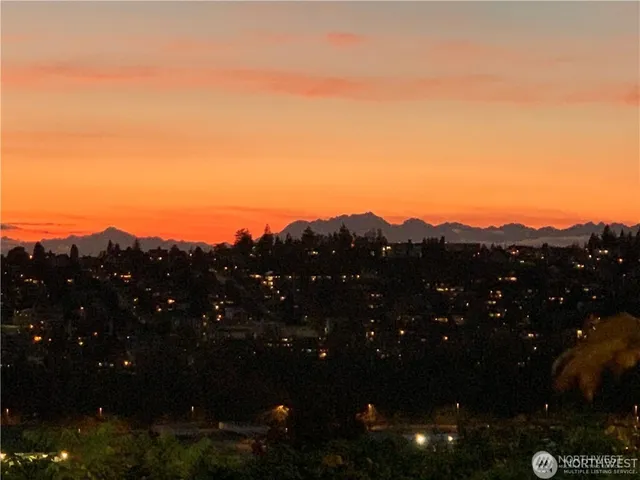 a view of city and mountain