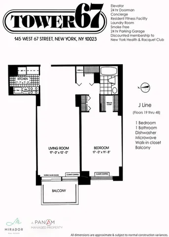 $5,250 | 145 West 67th Street, Unit 44J | Upper West Side