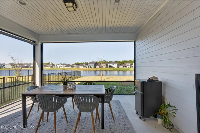 a view of a outdoor seating area with furniture