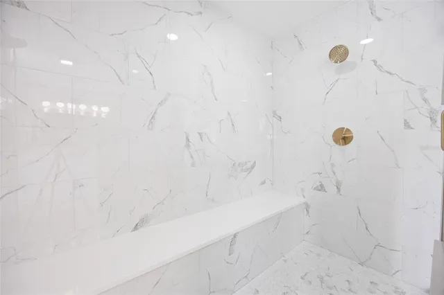 a view of an ocean house yard and mountain view