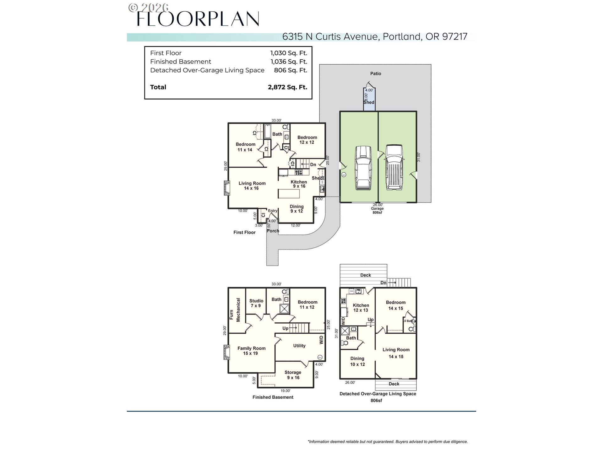 6315 North Curtis Avenue Portland, OR 97217 - Photo 46 of 46 Floor Plan