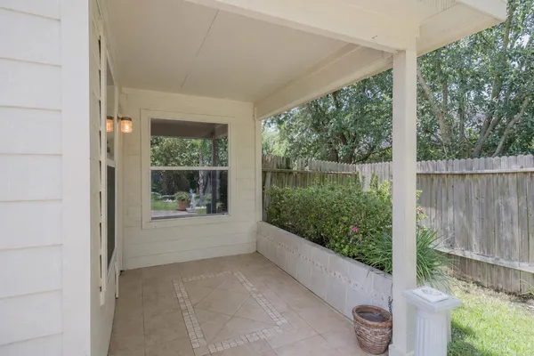 a view of a garden from a windows room