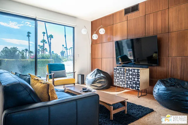 a outdoor living space with furniture