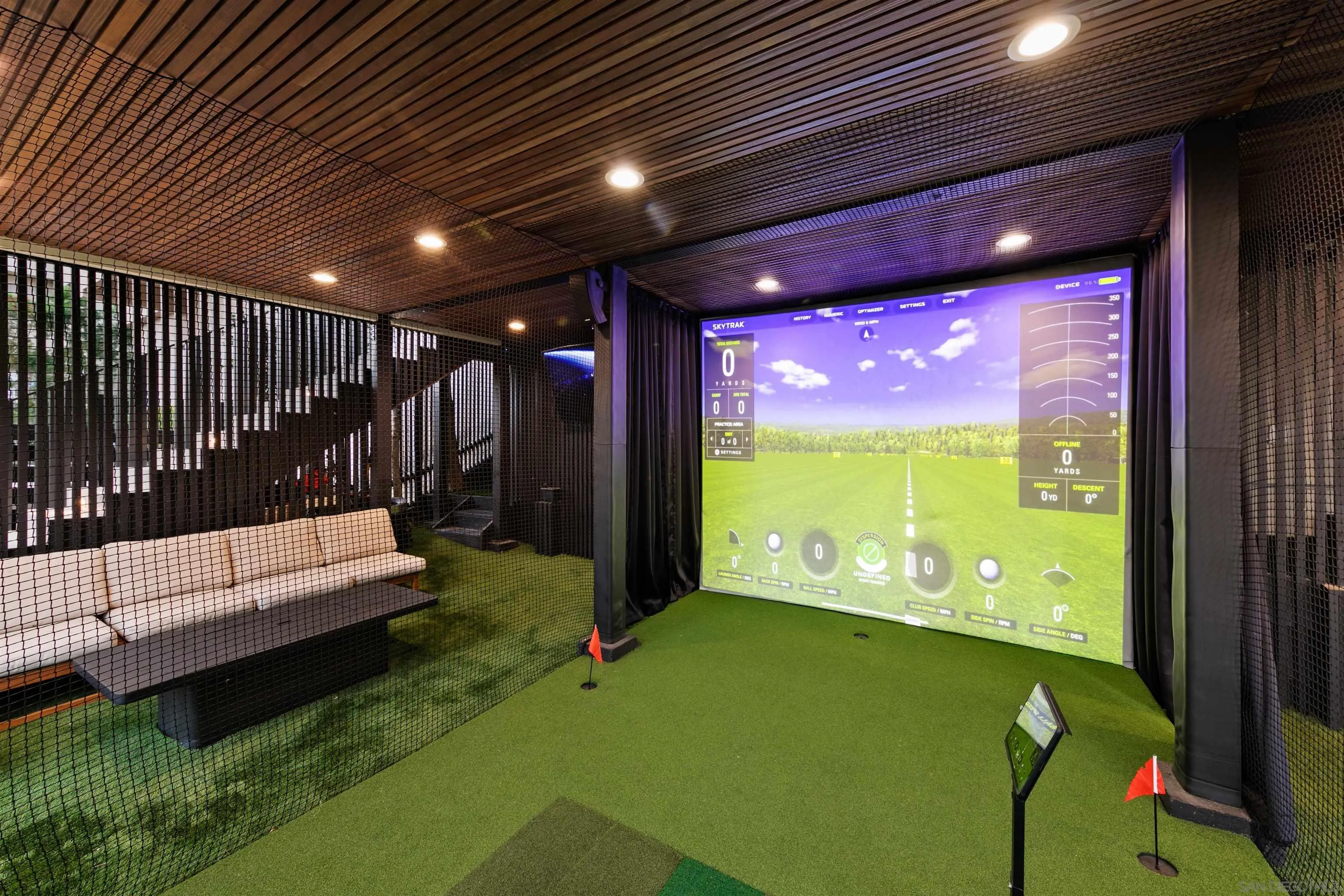 5675 Soledad Mountain Road La Jolla, CA 92037 - Photo 58 of 74 a view of an empty room with floor to ceiling window and stairs