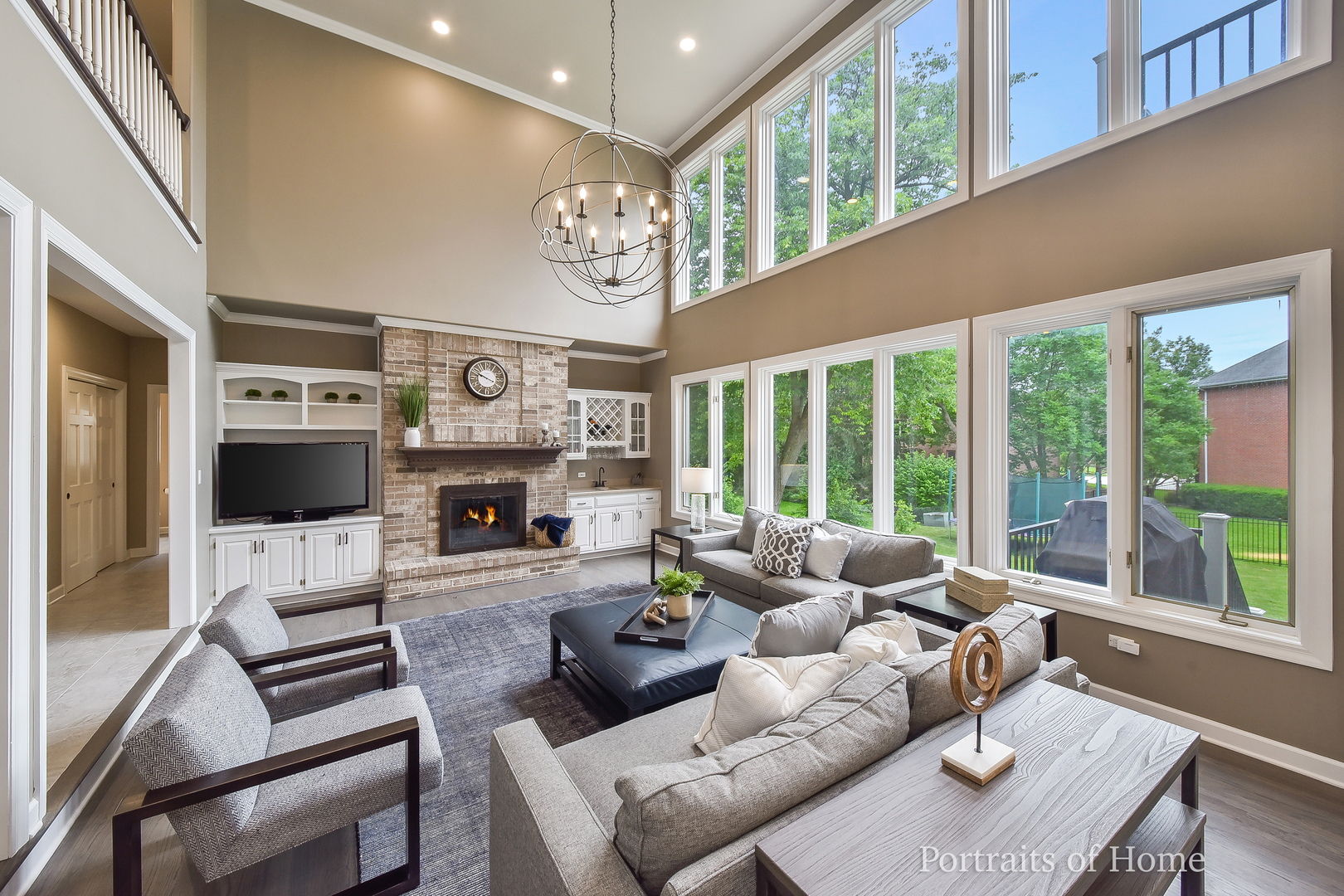 3721 Red Oak Lane Lisle, IL 60532 - Photo 10 of 35 a living room with furniture and a fireplace