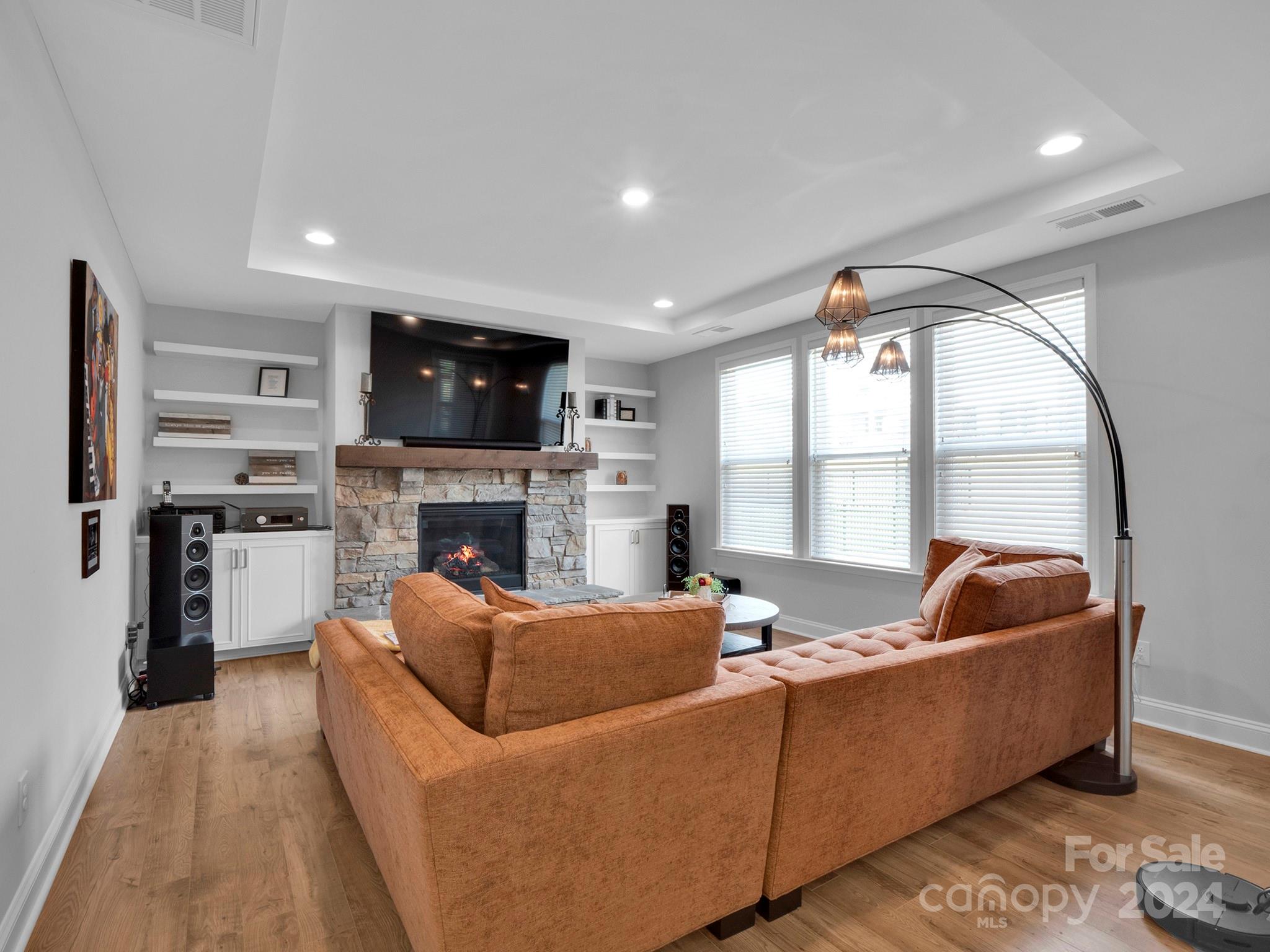 4011 Charlton Road Fort Mill, SC 29715 - Photo 26 of 48 a living room with furniture fireplace and flat screen tv