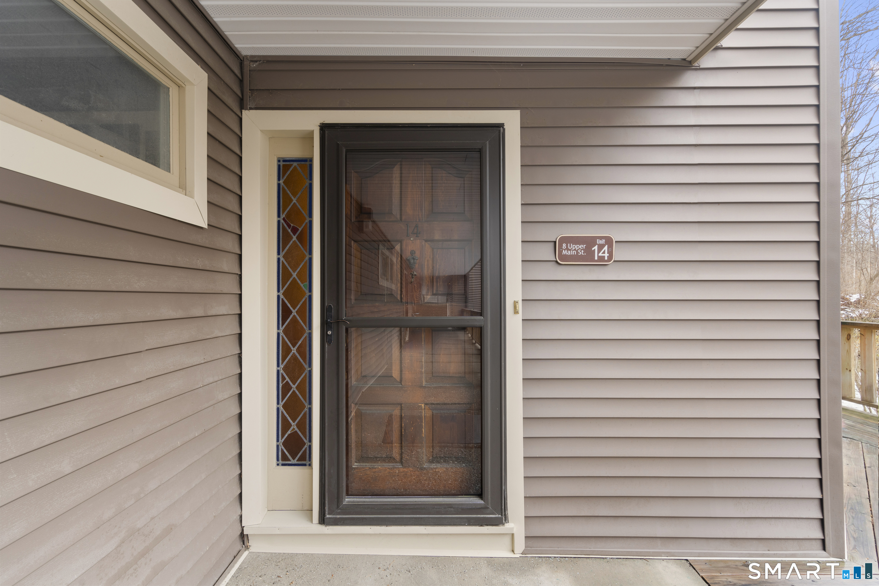 a view of front door and porch