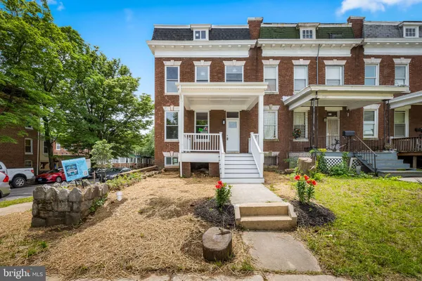 a view of a building with patio