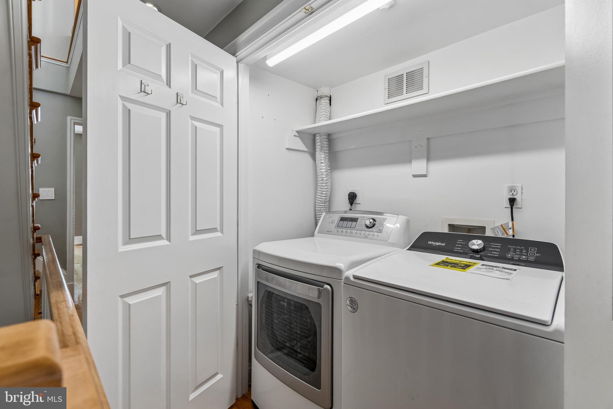 1343 Q Street Northwest, Unit B Washington, DC 20009 - Photo 13 of 40 a utility room with dryer and washer