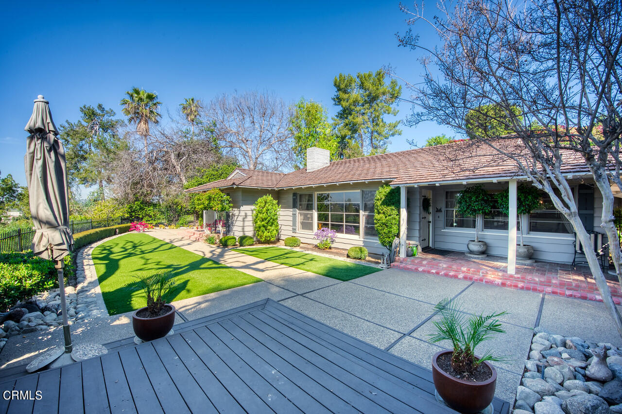 3320 Calvert Road Pasadena, CA 91107 - Photo 5 of 27 a view of a house with sitting area and garden
