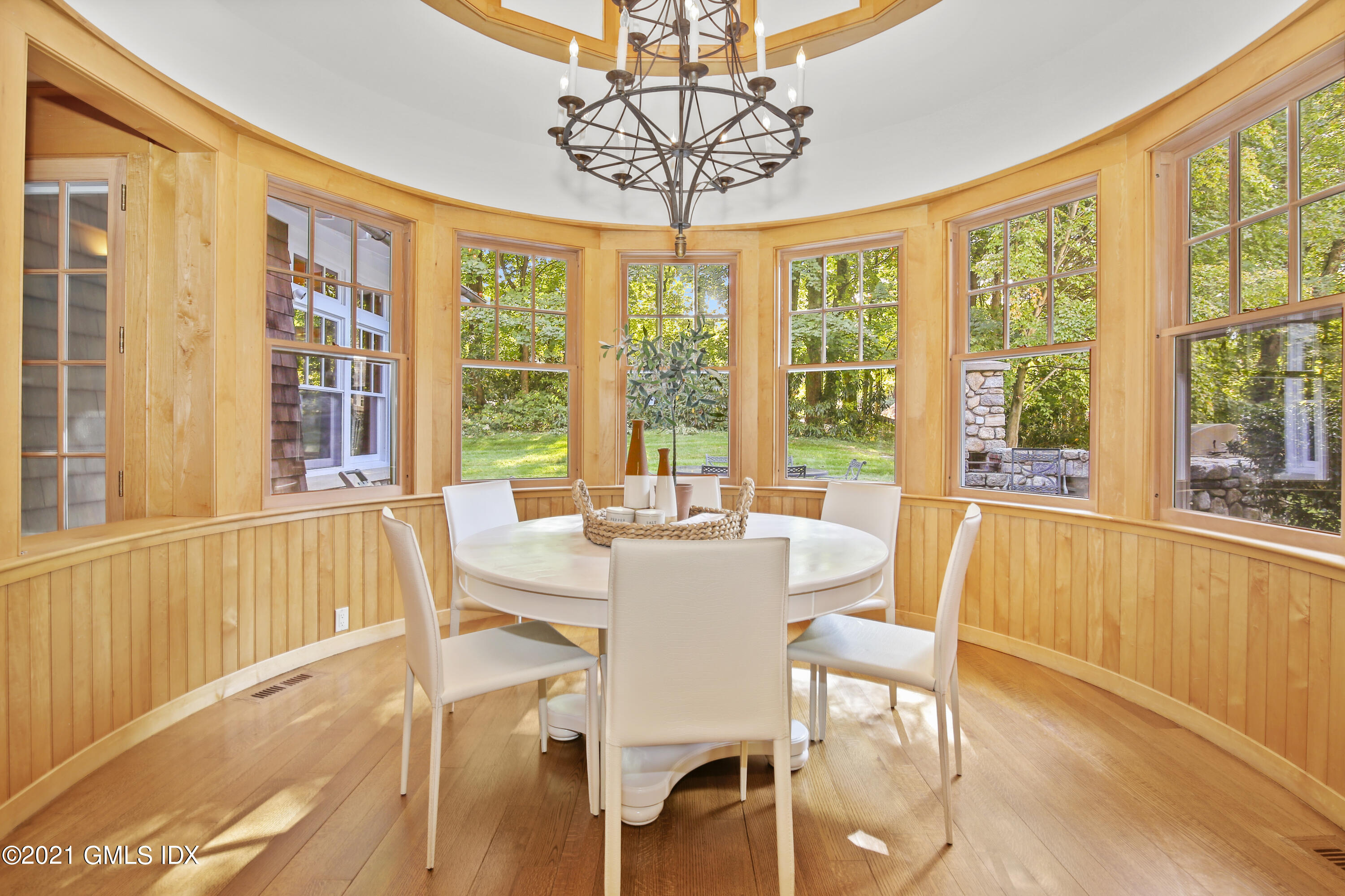 33 Brookridge Drive Greenwich, CT 06830 - Photo 15 of 44 a view of a dining room with furniture window and outside view
