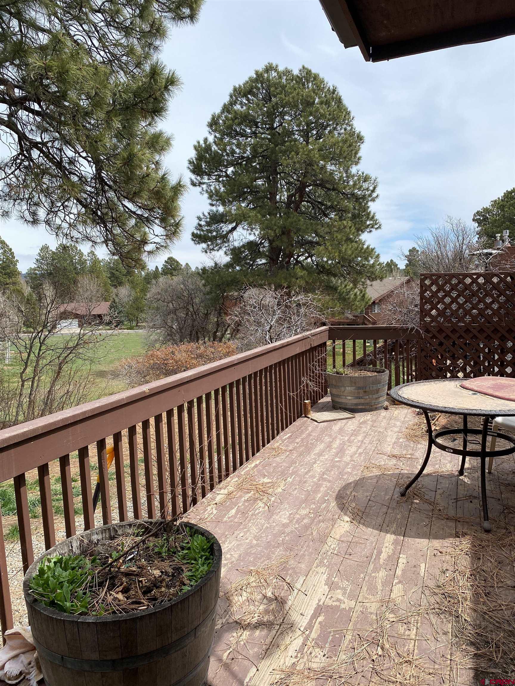 255 Pine Ridge Loop, Unit C5 Durango, CO 81301 - Photo 29 of 32 a view of a chairs and table in the balcony