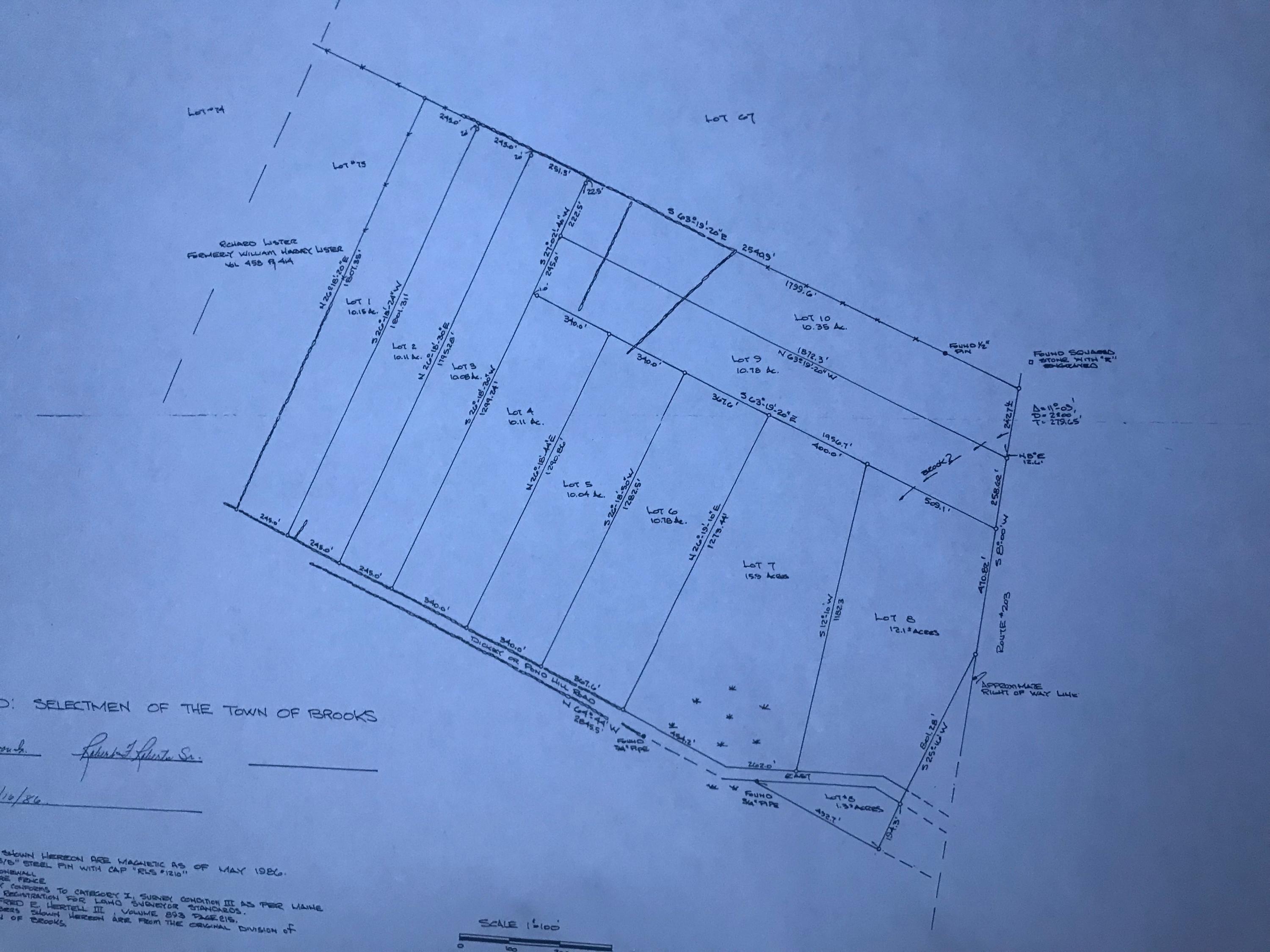 Map 7-lot Map 7-lot Pond Hill Rd Brooks Brooks, ME 04921 - Photo 4 of 15 Pond Hill Rd survey 2