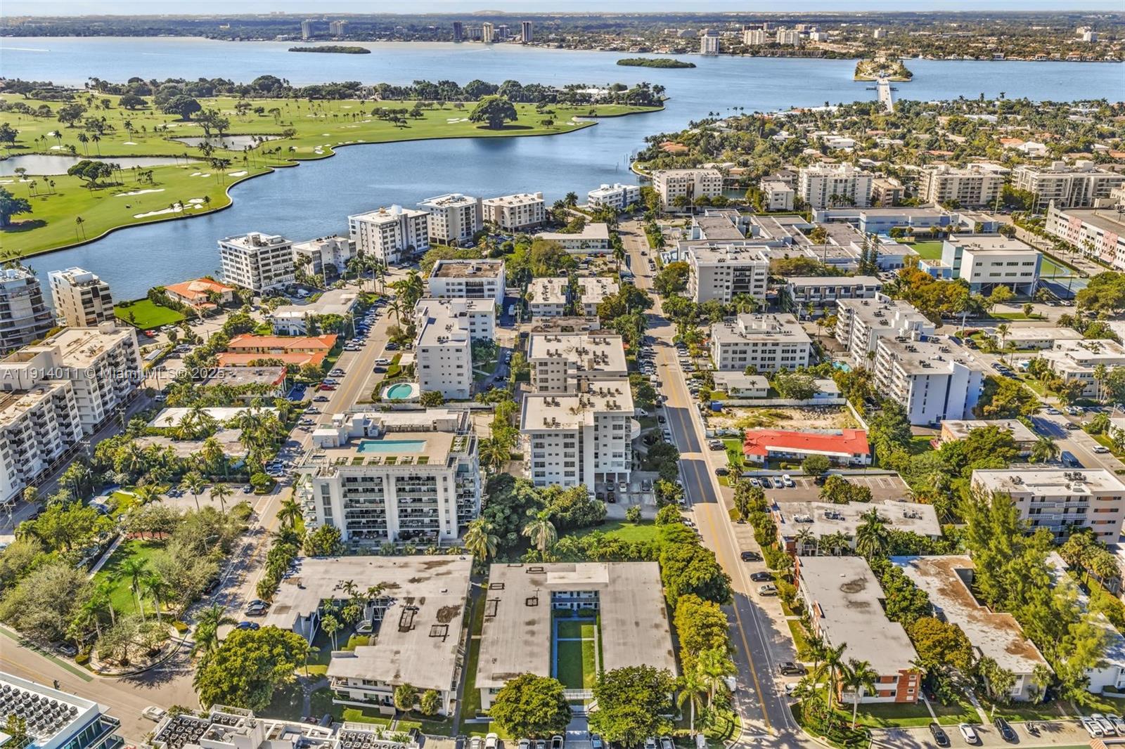 9200 East Bay Harbor Drive, Unit 2A Bay Harbor Islands, FL 33154 - Photo 32 of 45 an aerial view of residential houses with outdoor space