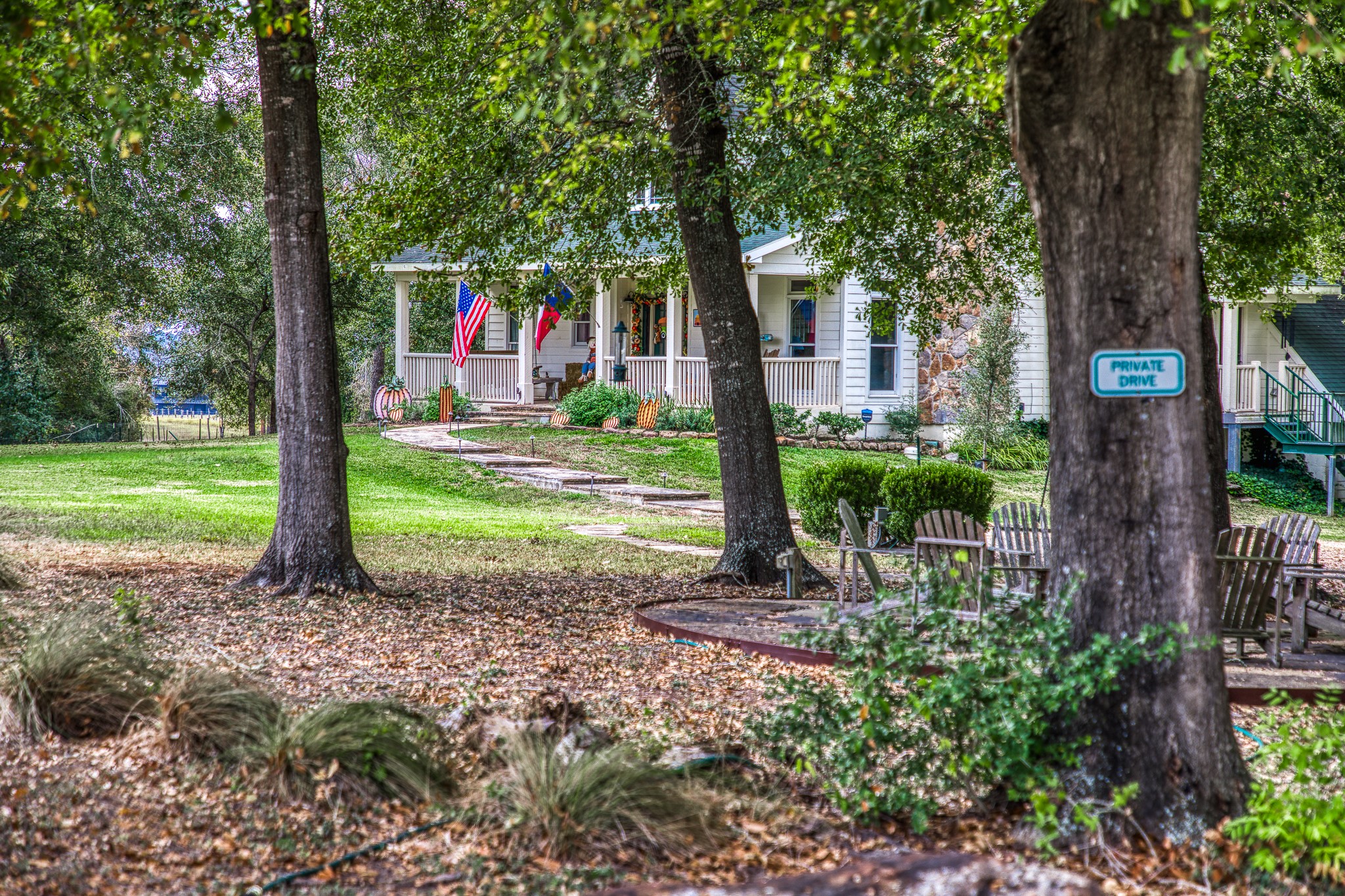 533 Bybee Road Round Top, TX 78954 - Photo 29 of 29 a view of a house with backyard and a tree