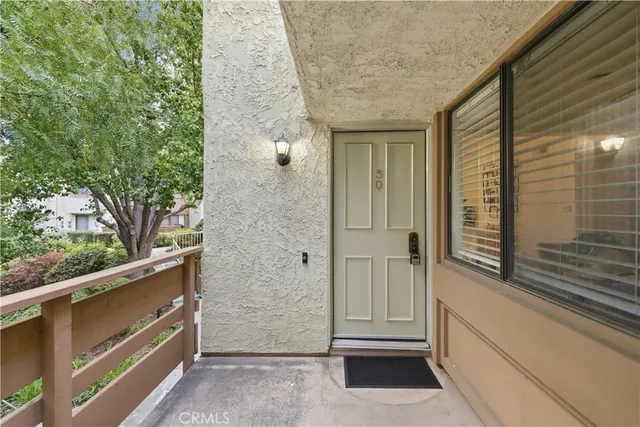 a view of front door of house