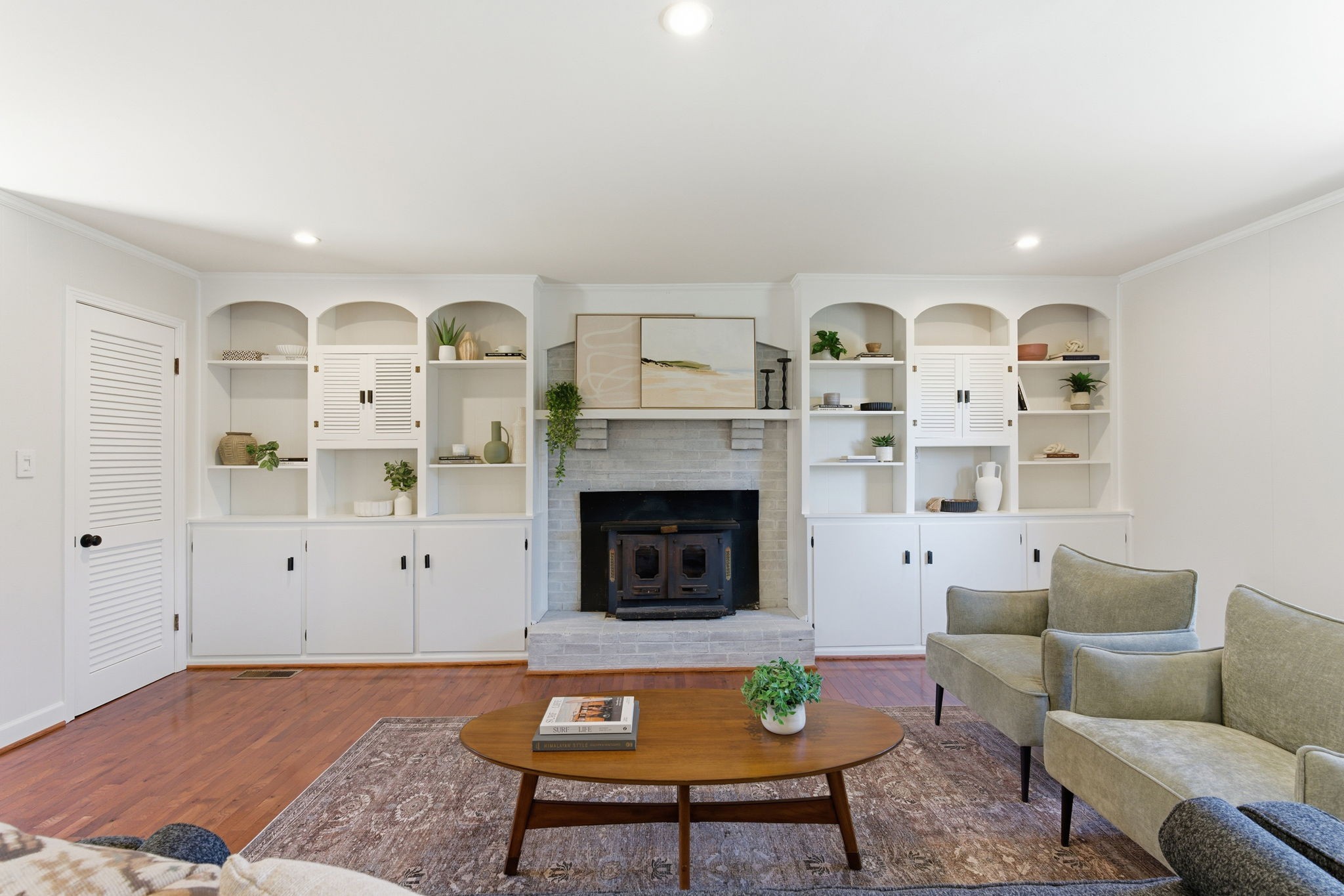 434 Adair Road Nashville, TN 37214 - Photo 5 of 25 a living room with furniture and a fireplace