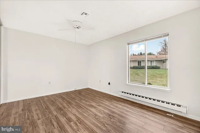 an empty room with a window