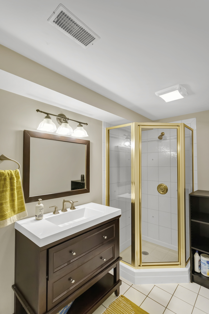 985 Chapel Court North Glen Ellyn, IL 60137 - Photo 40 of 46 a bathroom with a sink and a mirror