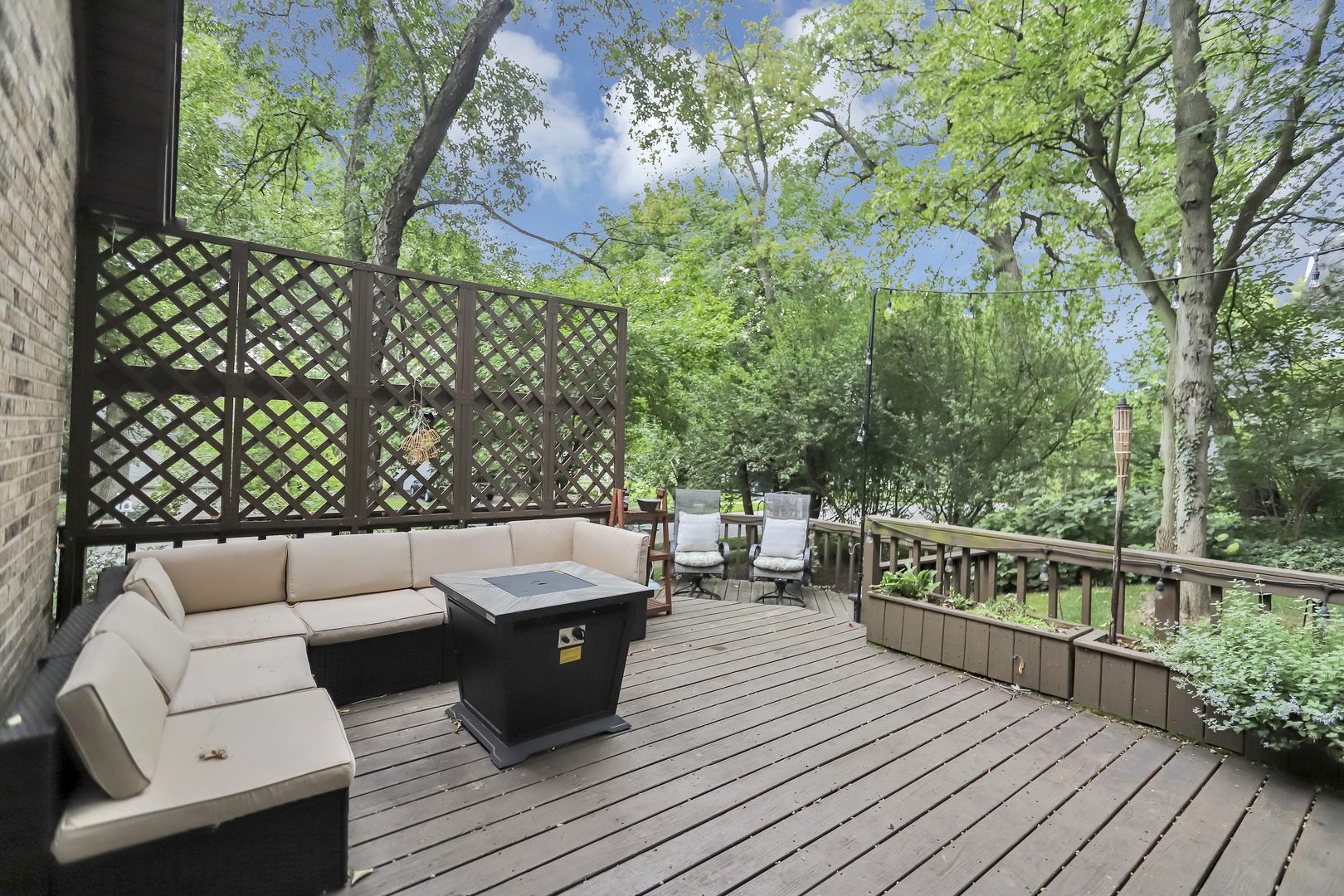 985 Chapel Court North Glen Ellyn, IL 60137 - Photo 44 of 46 a view of deck with seating space and trees