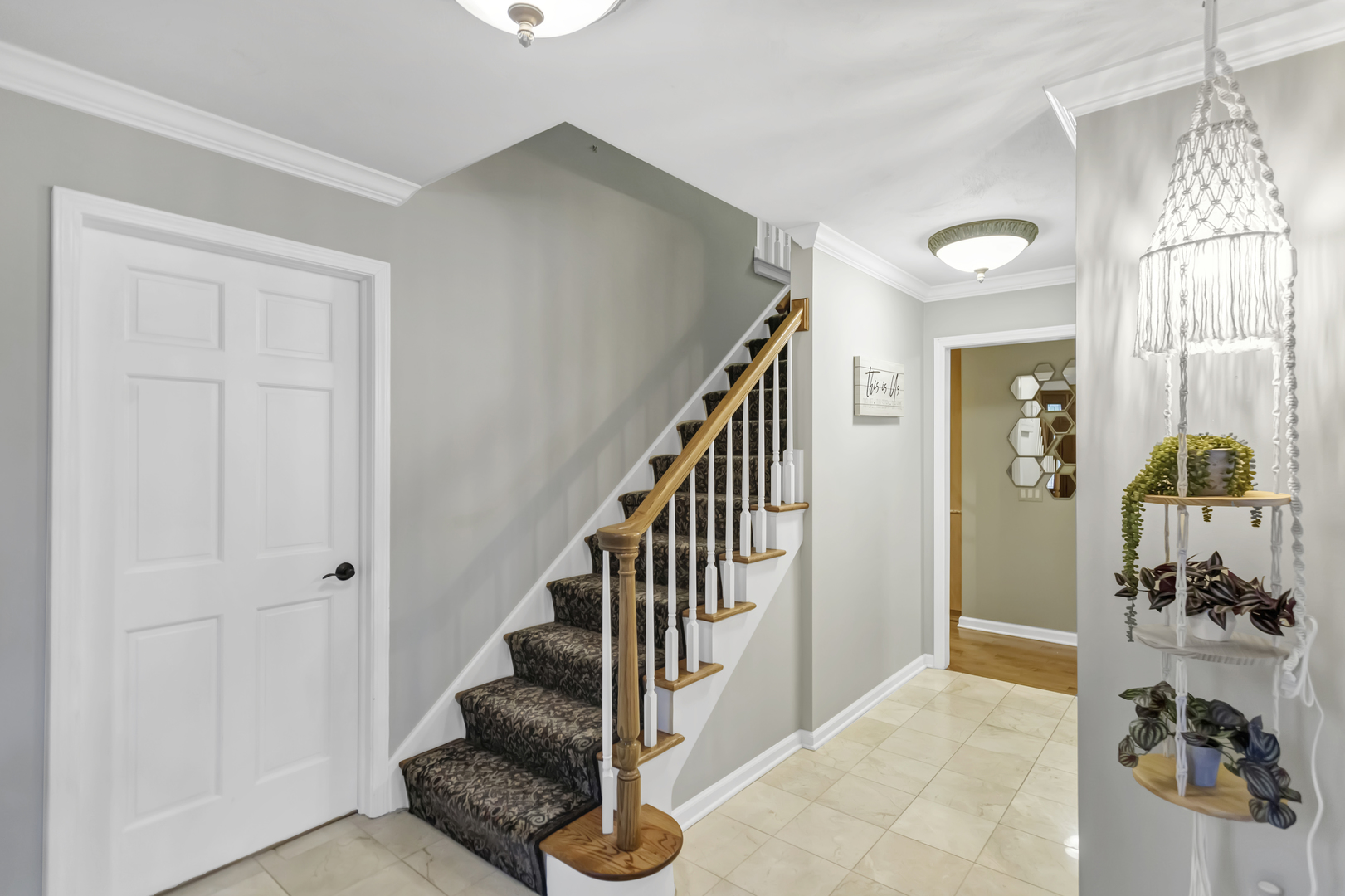 985 Chapel Court North Glen Ellyn, IL 60137 - Photo 9 of 46 a view of entryway and hall with wooden floor