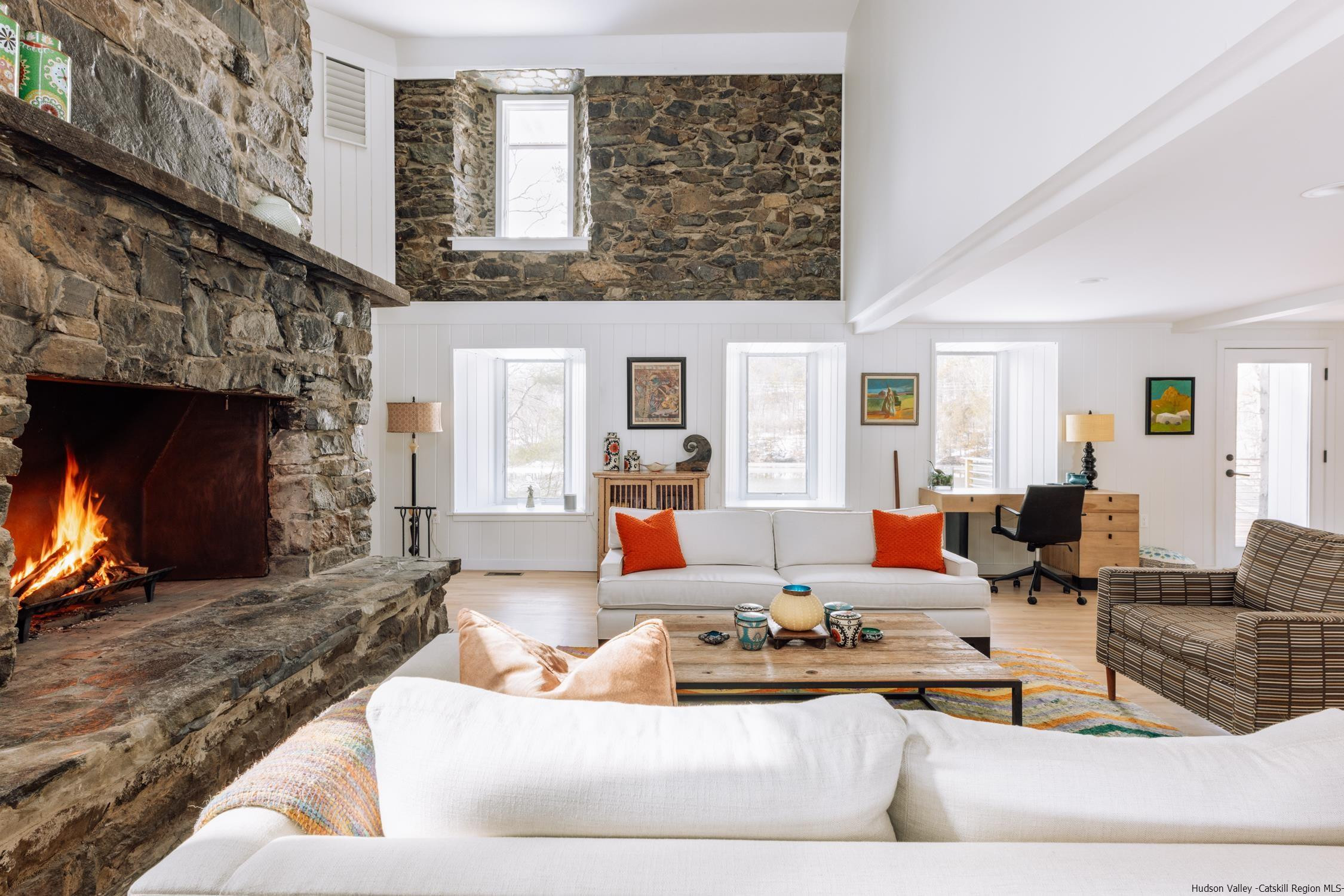 1849 Main Street Rifton, NY 12471 - Photo 5 of 30 a living room with fireplace furniture and a fireplace