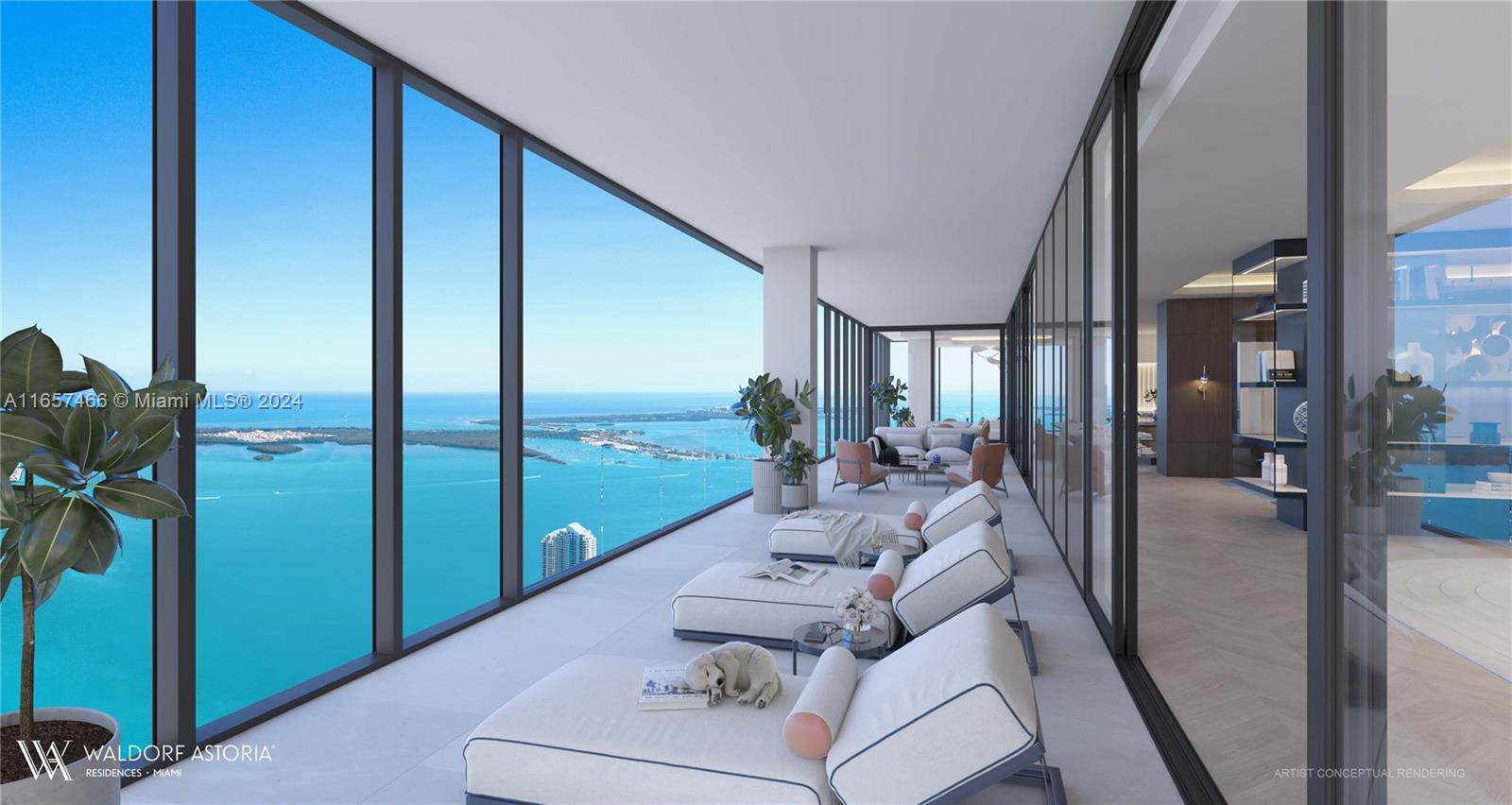 300 Biscayne Boulevard, Unit PH Miami, FL 33131 - Photo 2 of 16 a living room with furniture