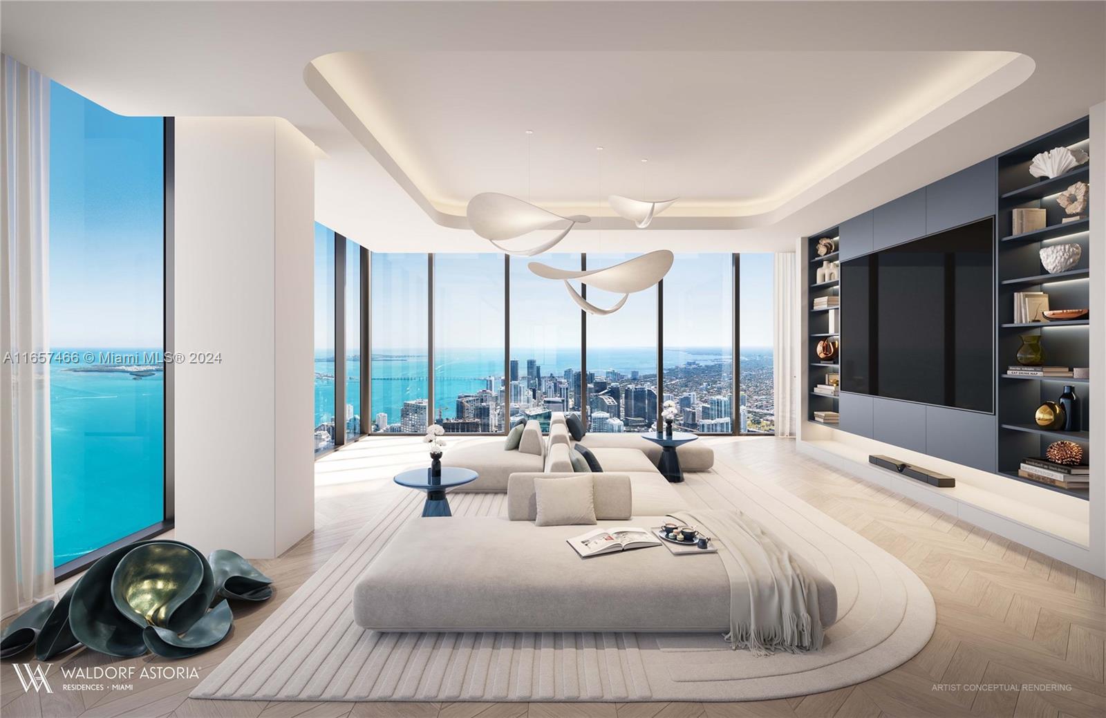 300 Biscayne Boulevard, Unit PH Miami, FL 33131 - Photo 7 of 16 a bed room with a bed and a large window